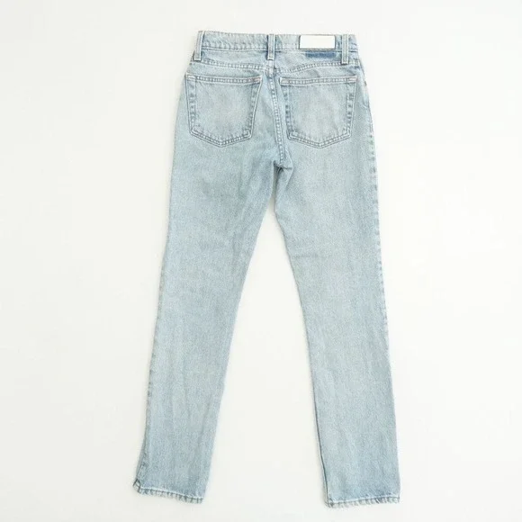 Re/Done Light Blue The Crawford Straight Leg Jeans - Picture 4 of 11